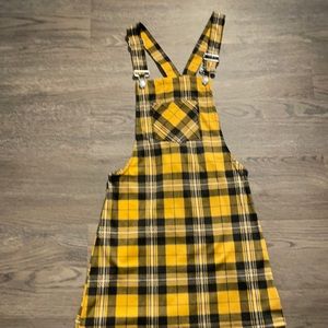 Plaid jumpsuit dress